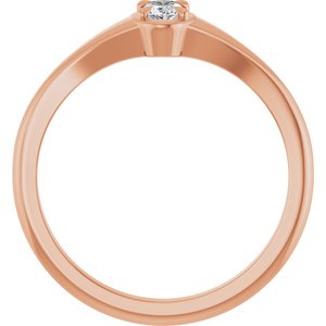 10K Rose Gold 5x3 mm Oval Ring Mounting – image 3