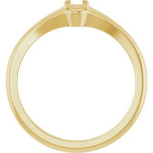 18K Yellow Gold 5x3 mm Oval Ring Mounting – image 4