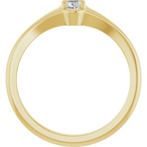 14K Yellow Gold 5x3 mm Oval Ring Mounting – image 3