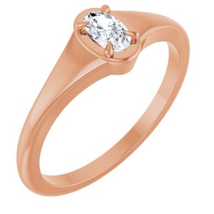 10K Rose Gold 5x3 mm Oval Ring Mounting