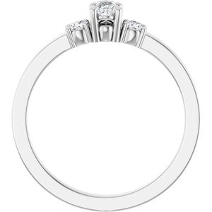 14K White Gold 5x3 mm Pear Ring Mounting – image 3