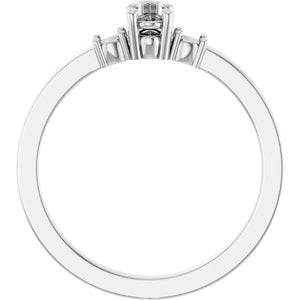 Sterling Silver 5x3 mm Pear Ring Mounting – image 4