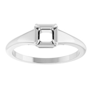 Platinum 3.75x3.75 mm Square Ring Mounting – image 6