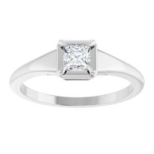 Continuum Sterling Silver 3.75x3.75 mm Square Ring Mounting – image 5
