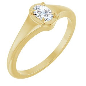 14K Yellow Gold 5x3.5 mm Oval Ring Mounting