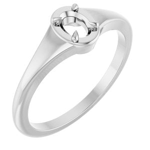 Platinum 5x3.5 mm Oval Ring Mounting – image 2