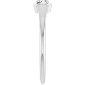 Sterling Silver 3.4 mm Round Ring Mounting – image 7