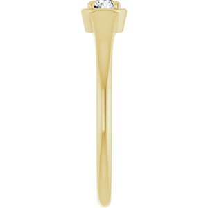 18K Yellow Gold 3.4 mm Round Ring Mounting – image 7