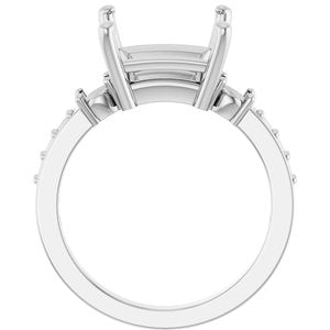 Platinum 9x9 mm Square Ring Mounting – image 4