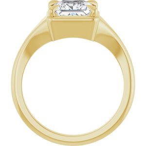 10K Yellow Gold 6.5x6.5 mm Square Ring Mounting – image 3