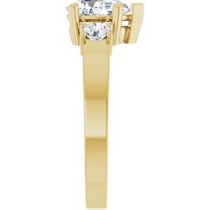 18K Yellow Gold 8x5 mm Pear Ring Mounting – image 7