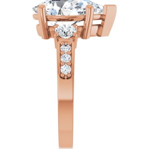10K Rose Gold 13x8 mm Pear Ring Mounting – image 7