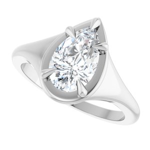 Platinum 10x6 mm Pear Ring Mounting – image 8