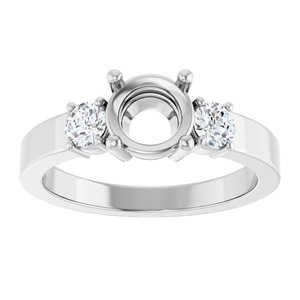 Sterling Silver 6.5 mm Round Ring Mounting – image 6