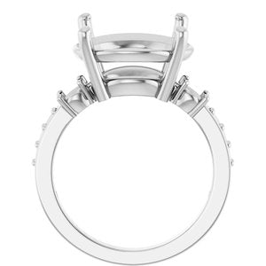 Sterling Silver 14 mm Round Ring Mounting – image 4
