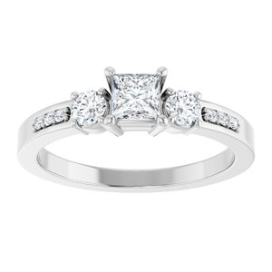 Platinum 3.75x3.75 mm Square Ring Mounting – image 5