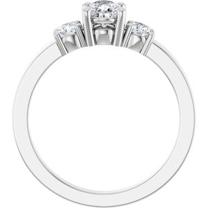 10K White Gold 6.5x4.5 mm Pear Ring Mounting – image 3