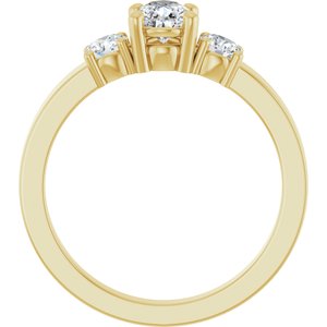 18K Yellow Gold 6.5x4.5 mm Pear Ring Mounting – image 3