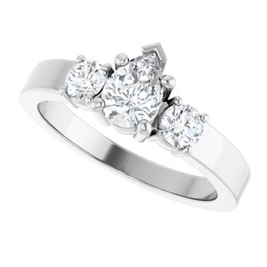 Sterling Silver 6.5x4.5 mm Pear Ring Mounting – image 8