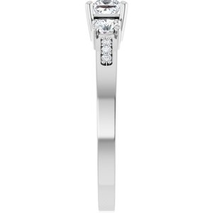 10K White Gold 3.5x3.5 mm Square Ring Mounting – image 7