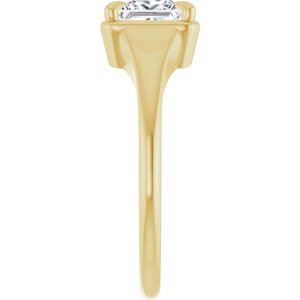 10K Yellow Gold 5.5x5.5 mm Square Ring Mounting – image 7
