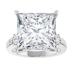 Continuum Sterling Silver 12x12 mm Square Ring Mounting – image 5