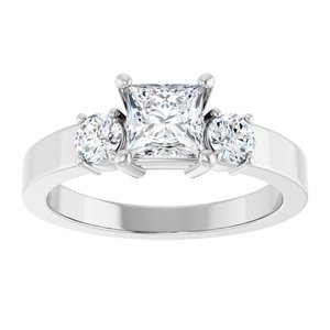 Continuum Sterling Silver 5x5 mm Square Ring Mounting – image 5