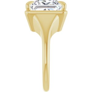 18K Yellow Gold 10x10 mm Square Ring Mounting – image 7