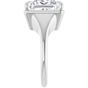 14K X1 White Gold 10x10 mm Square Ring Mounting – image 7