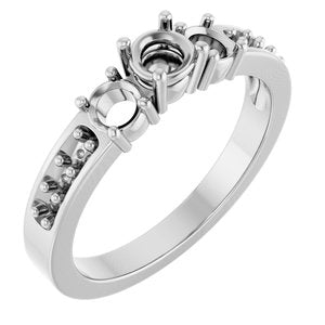 Continuum Sterling Silver 4.1 mm Round Ring Mounting – image 2