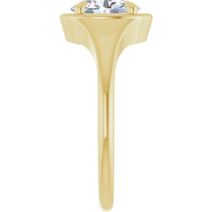 10K Yellow Gold 8x6 mm Oval Ring Mounting – image 7