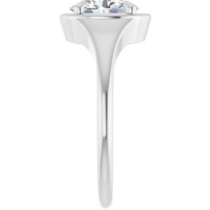 Platinum 8x6 mm Oval Ring Mounting – image 7