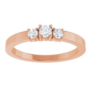 14K Rose Gold 3 mm Round Ring Mounting – image 5