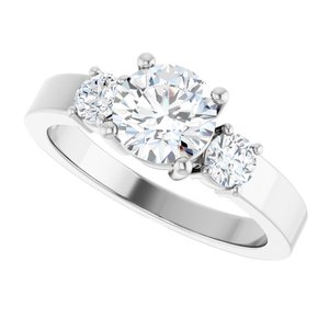 Sterling Silver 6.5 mm Round Ring Mounting – image 8