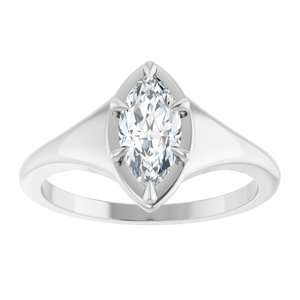 Sterling Silver 9x4.5 mm Marquise Ring Mounting – image 5