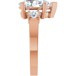 10K Rose Gold 11.5x7 mm Pear Ring Mounting – image 7
