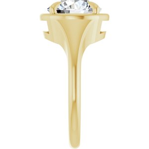 14K Yellow Gold 9.4 mm Round Ring Mounting – image 7