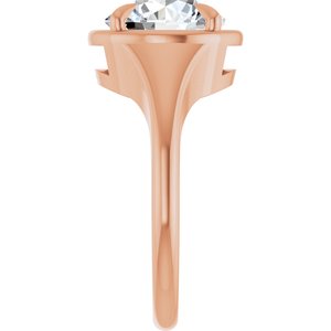 14K Rose Gold 9.4 mm Round Ring Mounting – image 7