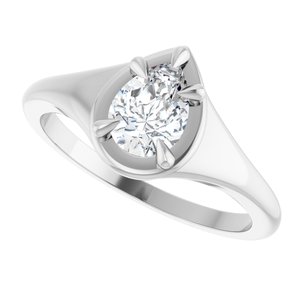 14K X1 White Gold 7x5 mm Pear Ring Mounting – image 8