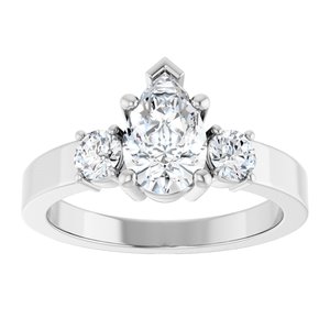Sterling Silver 8.5x5.5 mm Pear Ring Mounting – image 5