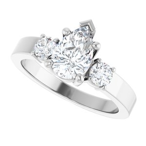 Sterling Silver 8.5x5.5 mm Pear Ring Mounting – image 8
