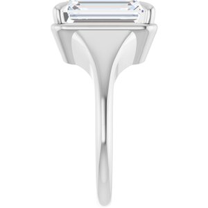 Platinum 12x10 mm Emerald Ring Mounting – image 7