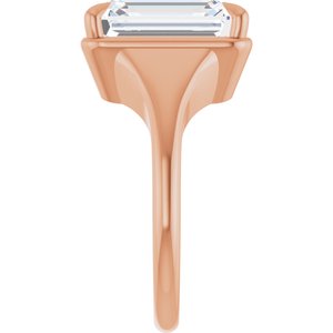 18K Rose Gold 12x10 mm Emerald Ring Mounting – image 7