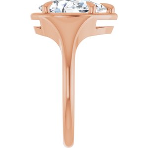 18K Rose Gold 11.5x7 mm Pear Ring Mounting – image 7