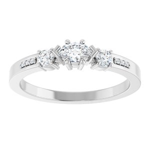 14K X1 White Gold 5x3 mm Marquise Ring Mounting – image 5