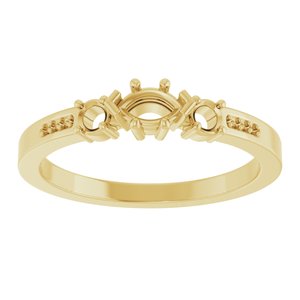 18K Yellow Gold 5x3 mm Marquise Ring Mounting – image 6