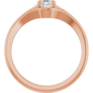 10K Rose Gold 6x4 mm Pear Ring Mounting – image 3