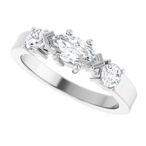 Continuum Sterling Silver 8x4 mm Marquise Ring Mounting – image 8