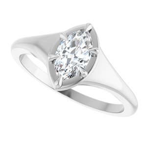 14K X1 White Gold 8x4.5 mm Marquise Ring Mounting – image 8