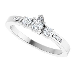 10K White Gold 4x3 mm Pear Ring Mounting – image 8